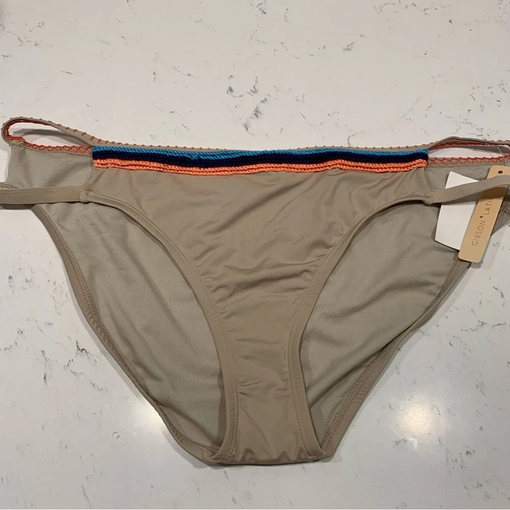 GIBSON LATIMER Tan Bikini Bottom Swim Size XL NWT